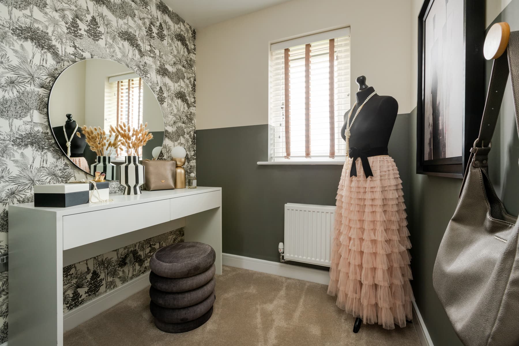 A dedicated space for a dressing room or home office