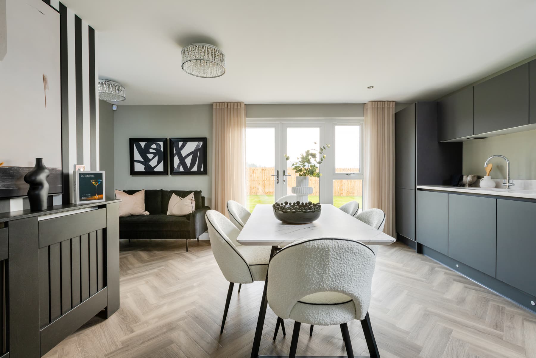 French doors lead to the rear garden