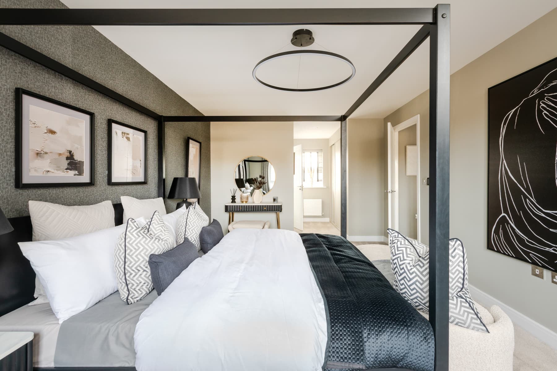 Bedroom 1 spans across the width of the house