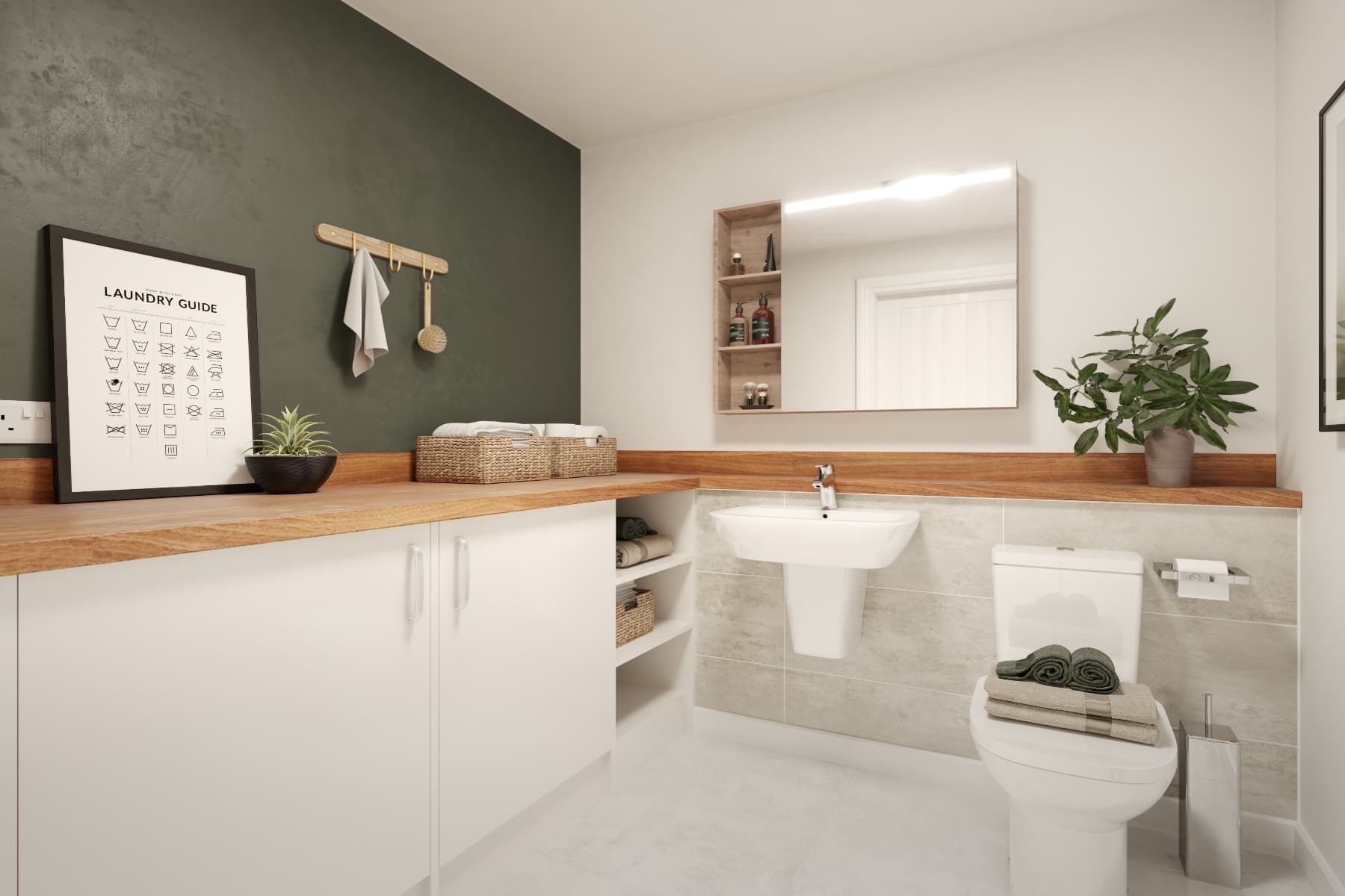 A downstairs toilet and utility room adds convenience