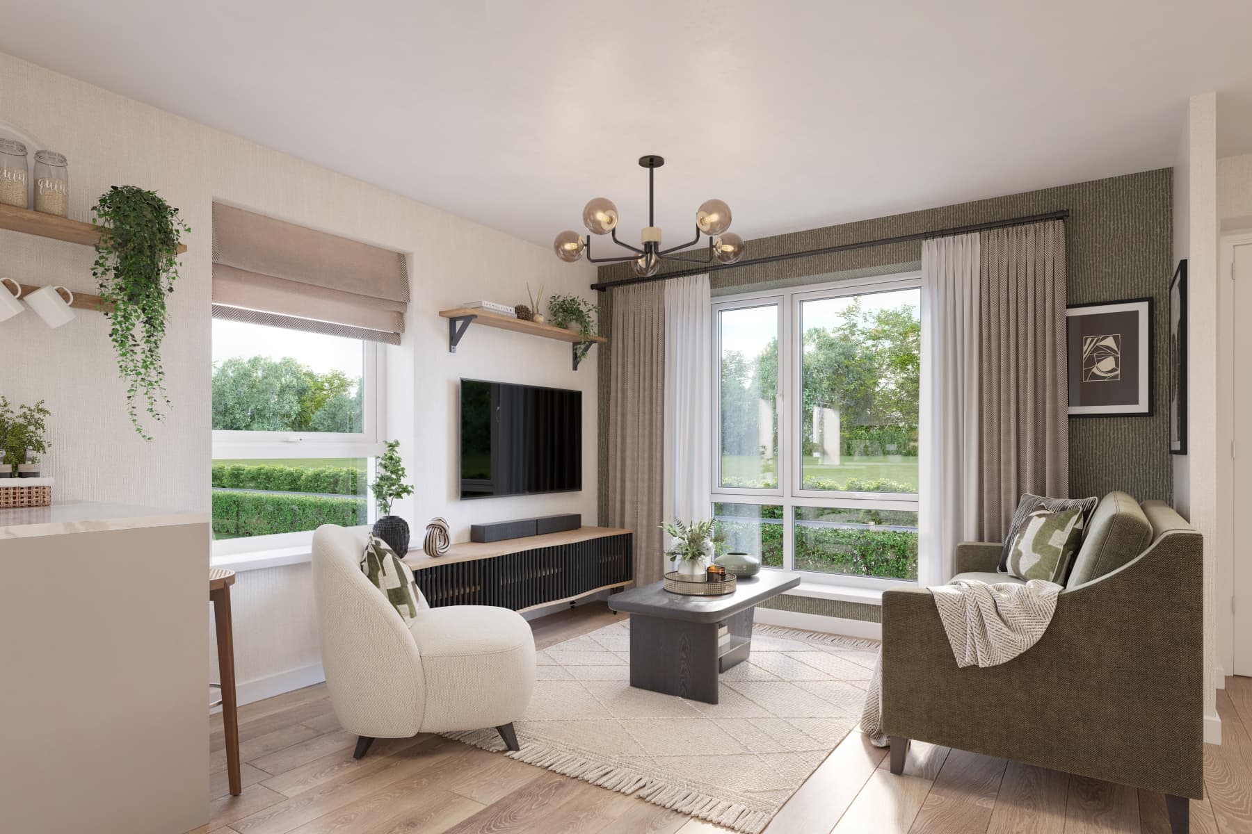 A bright and airy lounge
