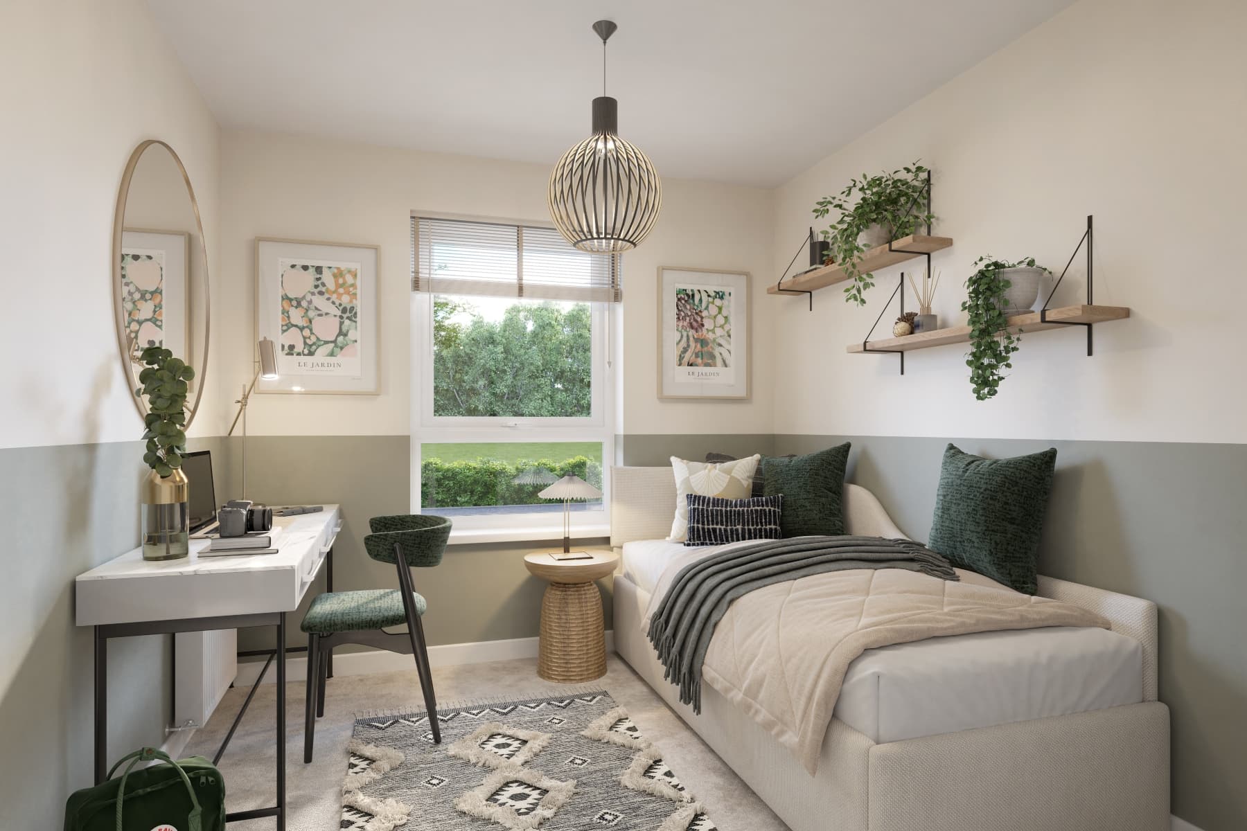 Bedroom 2 makes an ideal guest bedroom or home office