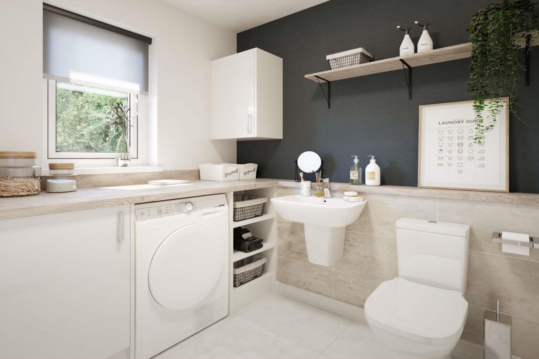 A downstairs toilet and utility room adds convenience