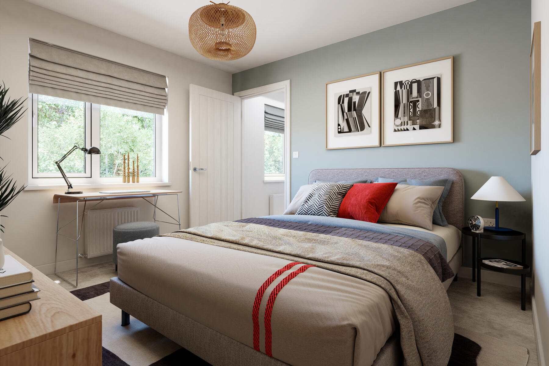 A generously sized second double bedroom