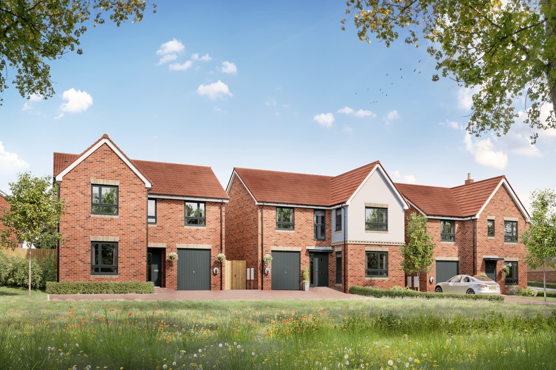 An Artist's impression of a typical street scene at Alder Park