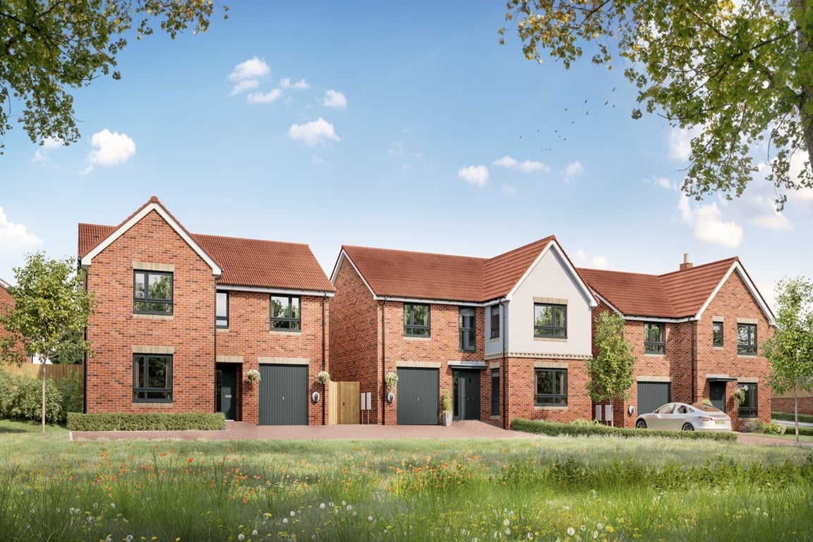 An Artist's impression of a typical street scene at Alder Park