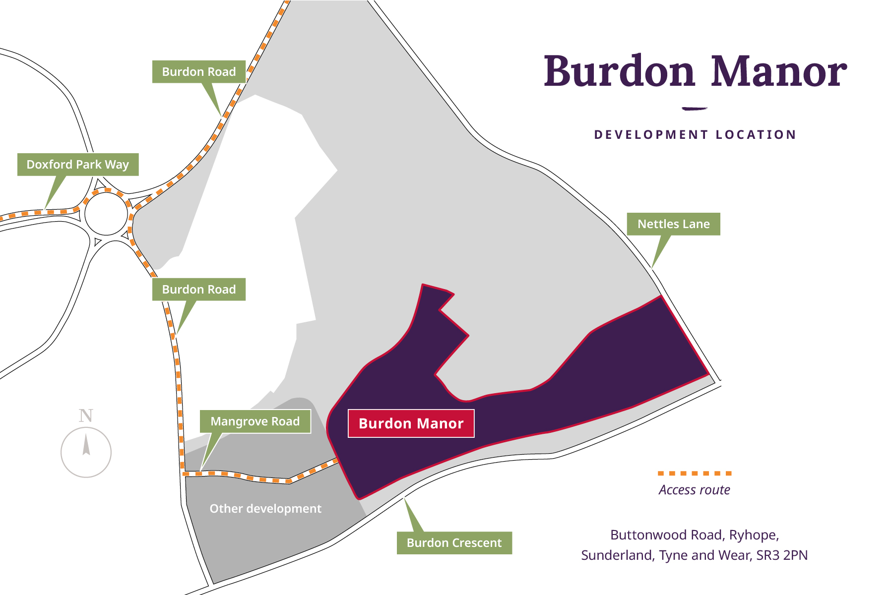 Finding Burdon Manor Map