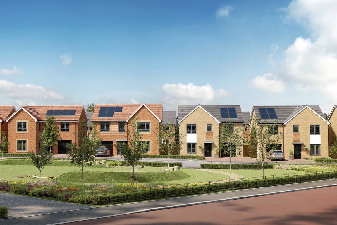 An Artists impression of a street scene