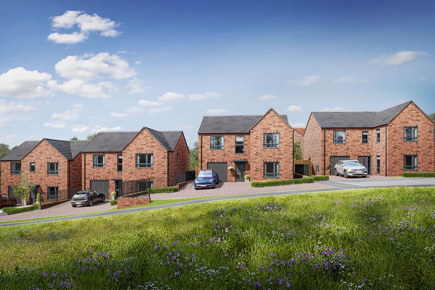 An Artist's impression of a street scene at Herrington View