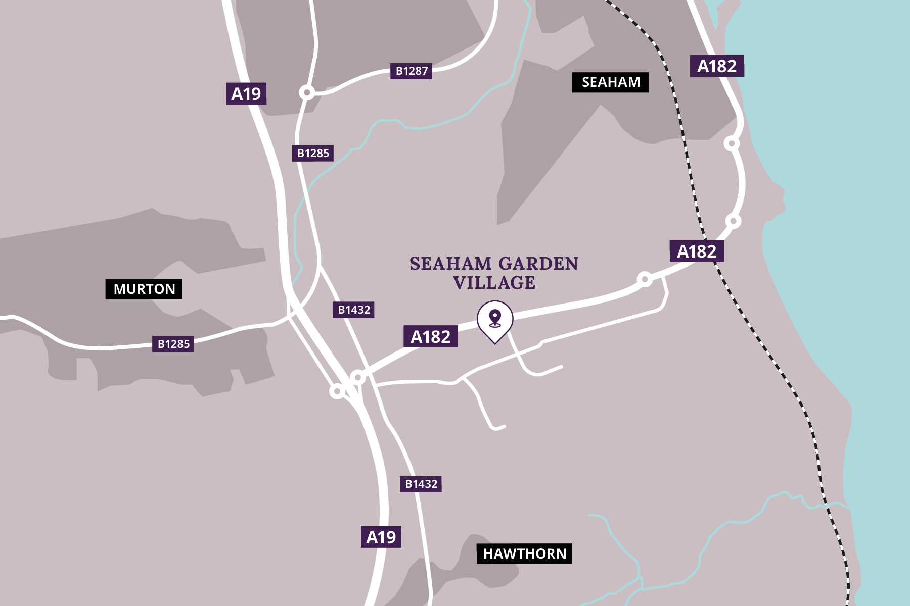 Find us at Seaham Garden Village