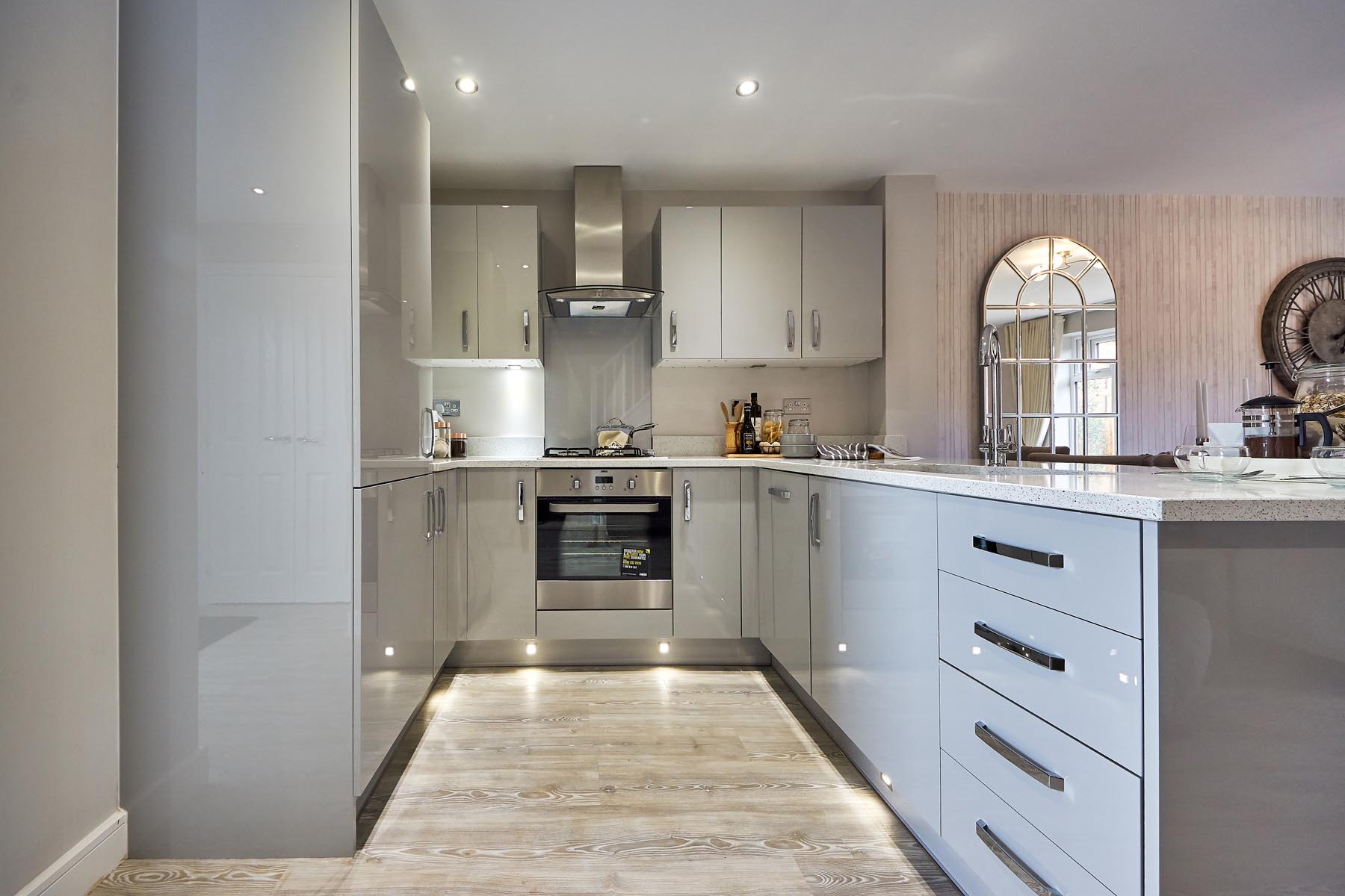 A clean contemporary kitchen awaits