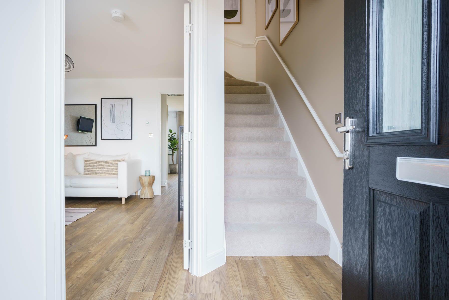 Hallway with stairs