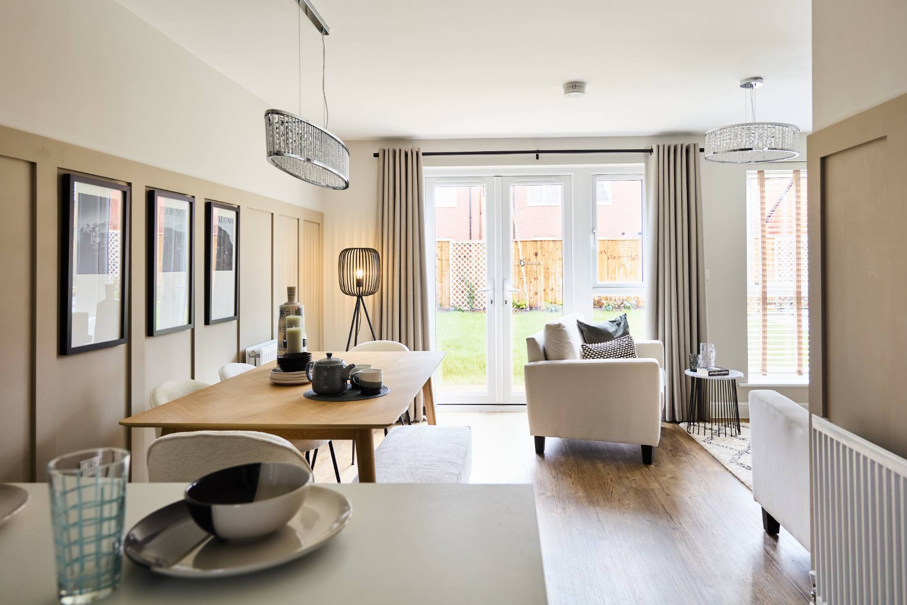 Open the French doors from the lounge diner for fresh air