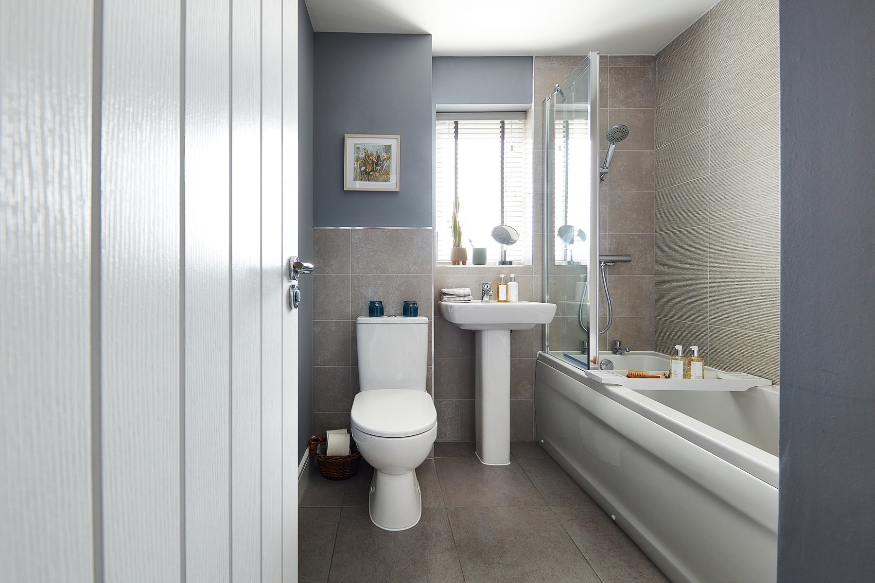 Create a tranquil escape in the main bathroom