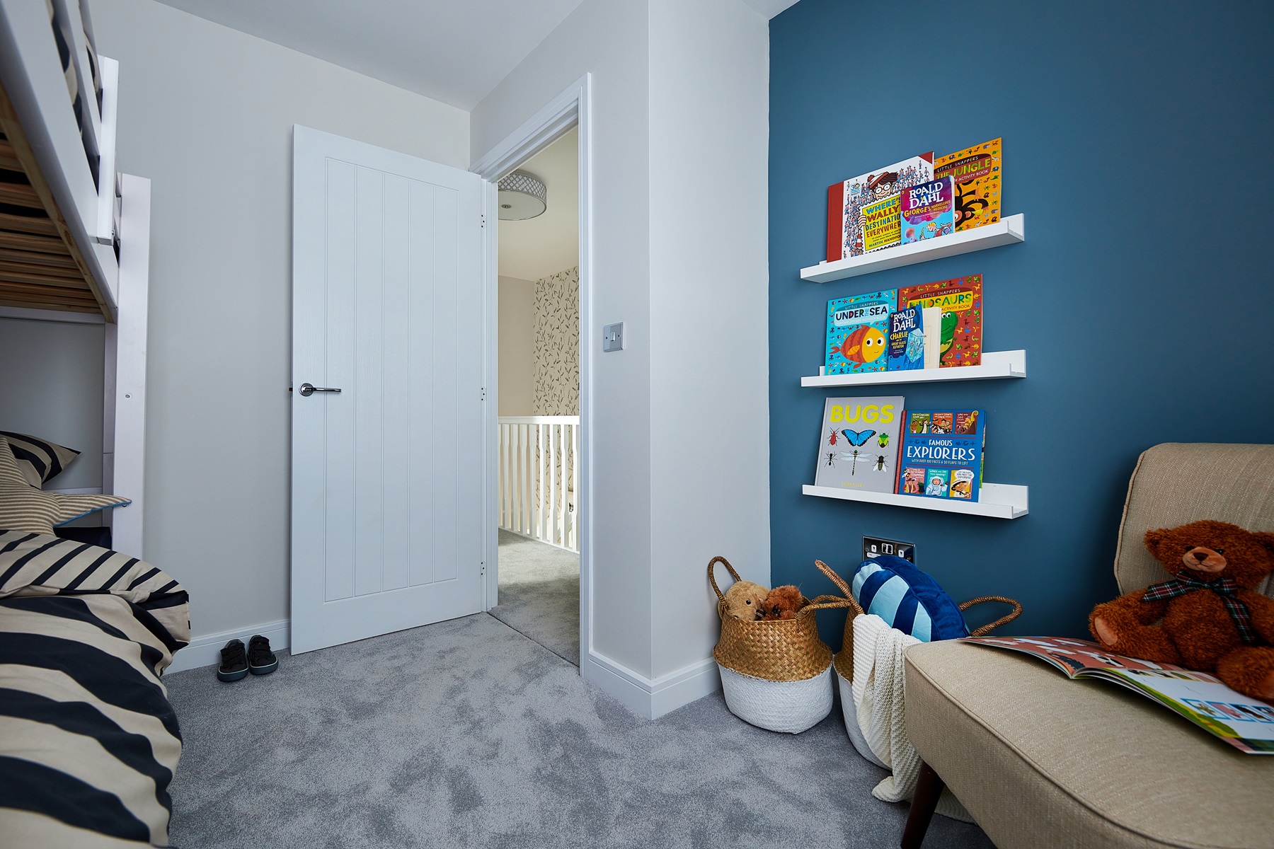 Space for toys and play in bedroom three