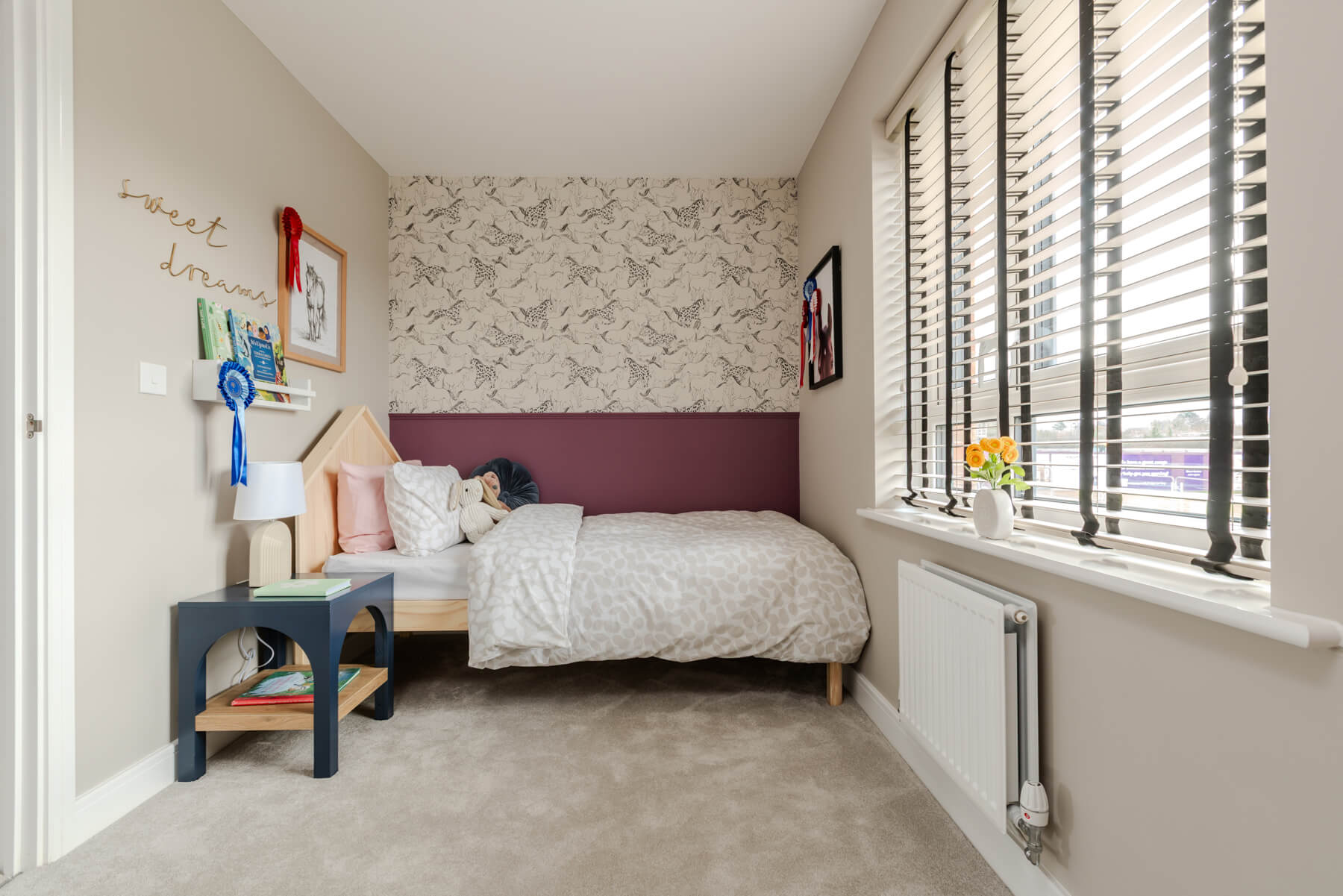 A calm, adaptable space that can shift from sleepovers to study time with ease