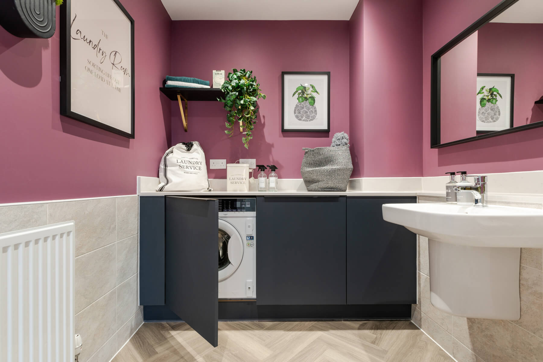 Handy utility room and downstairs toilet