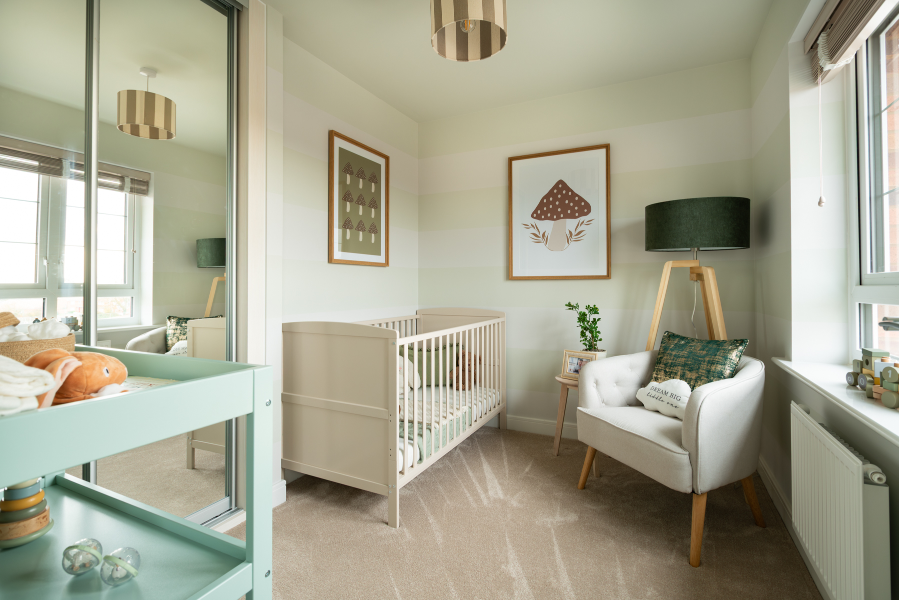 A room that adapts; nursery today, bedroom tomorrow