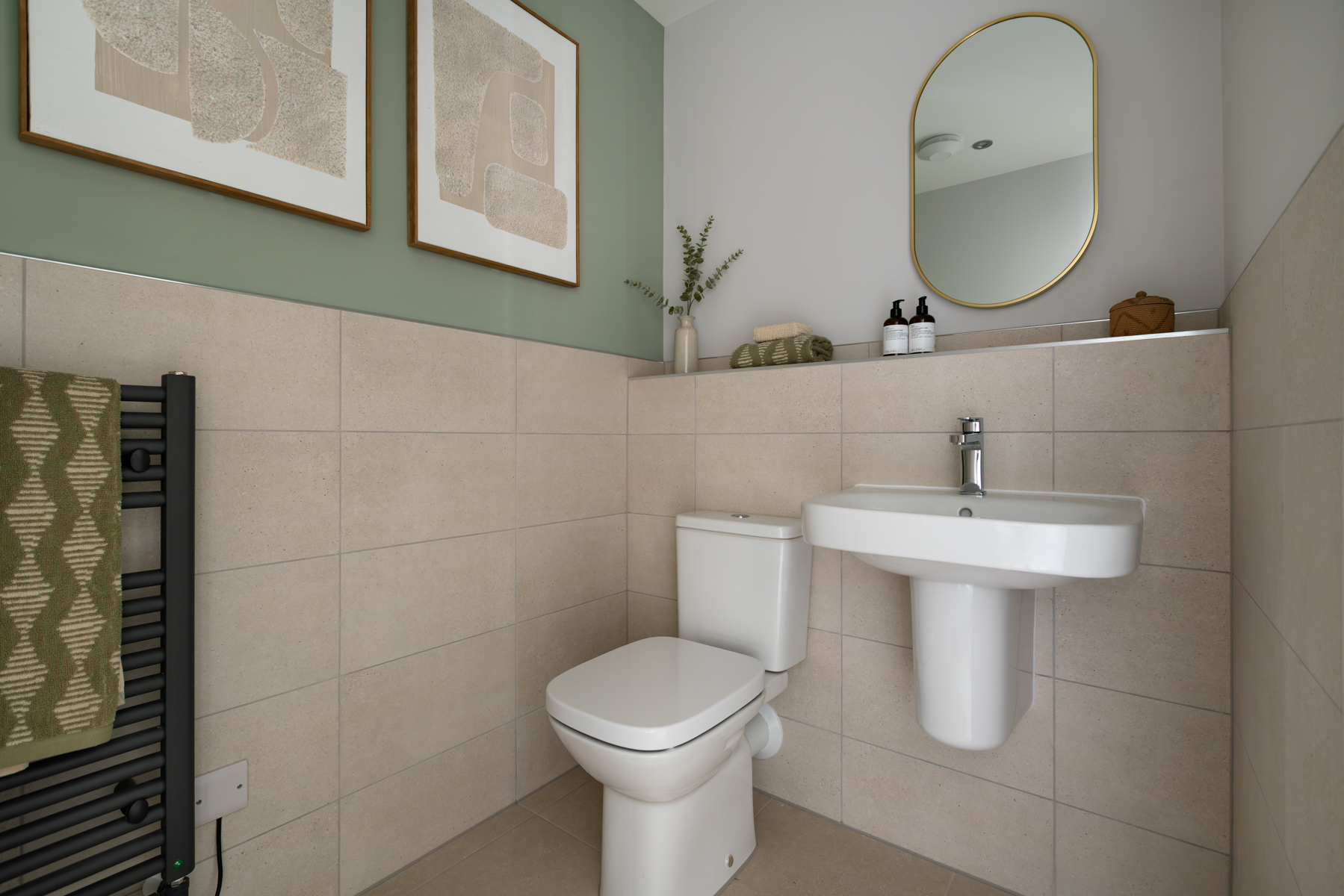 A handy downstairs cloakroom that keeps family life running smoothly