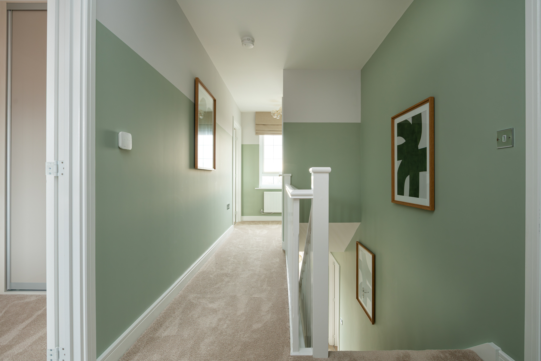 Soft carpets underfoot for calm steps between busy spaces