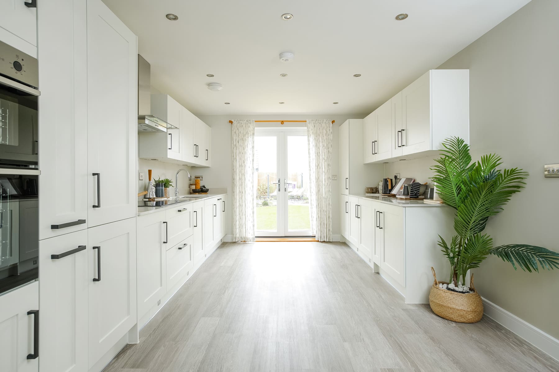 French doors from the kitchen to the garden