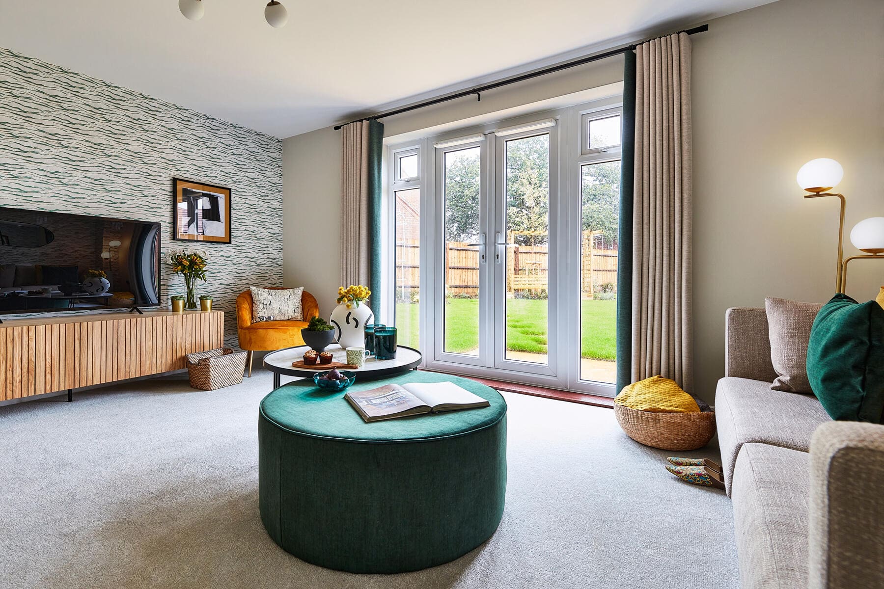 Lounge with French doors