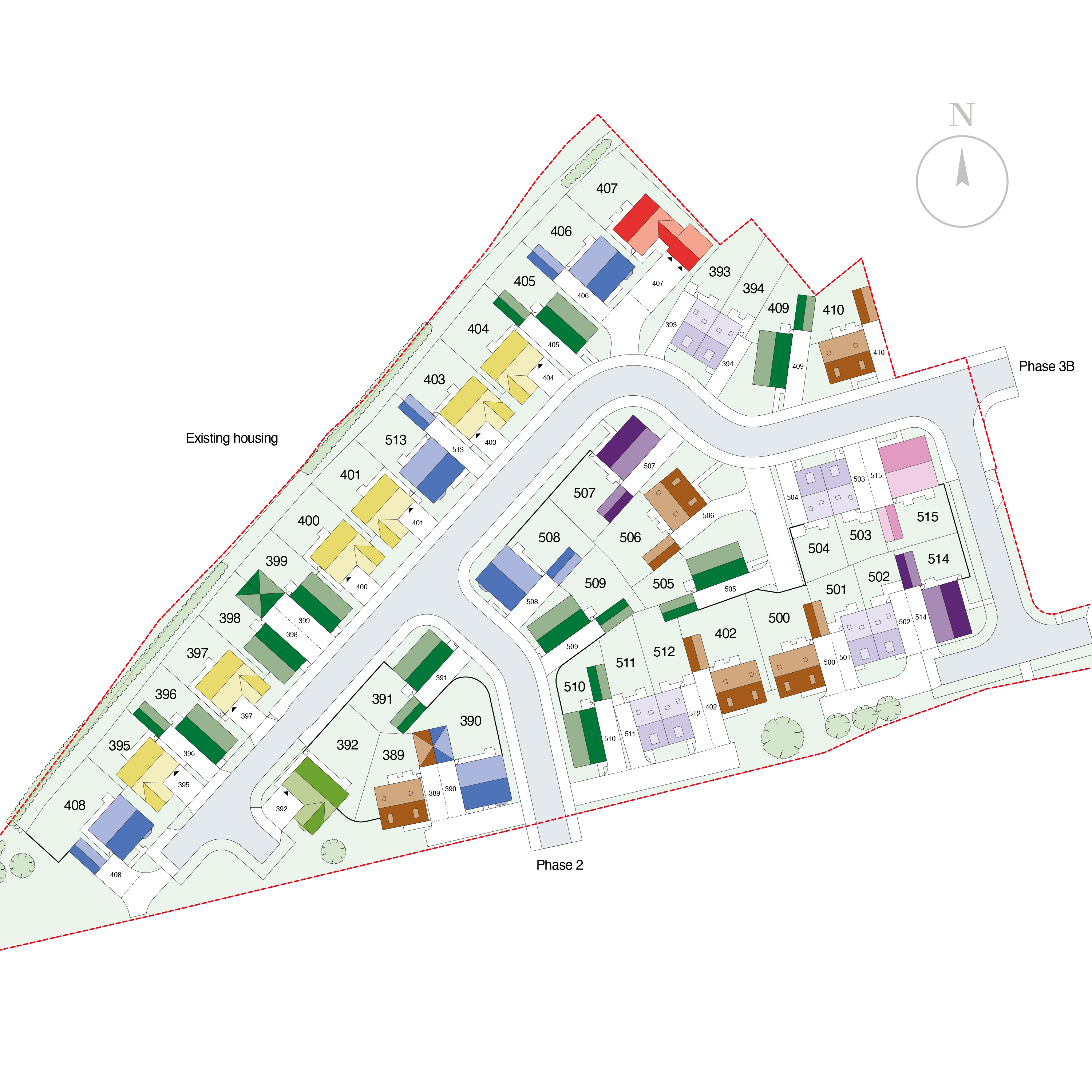 Site Plan at Kings Moat Garden Village