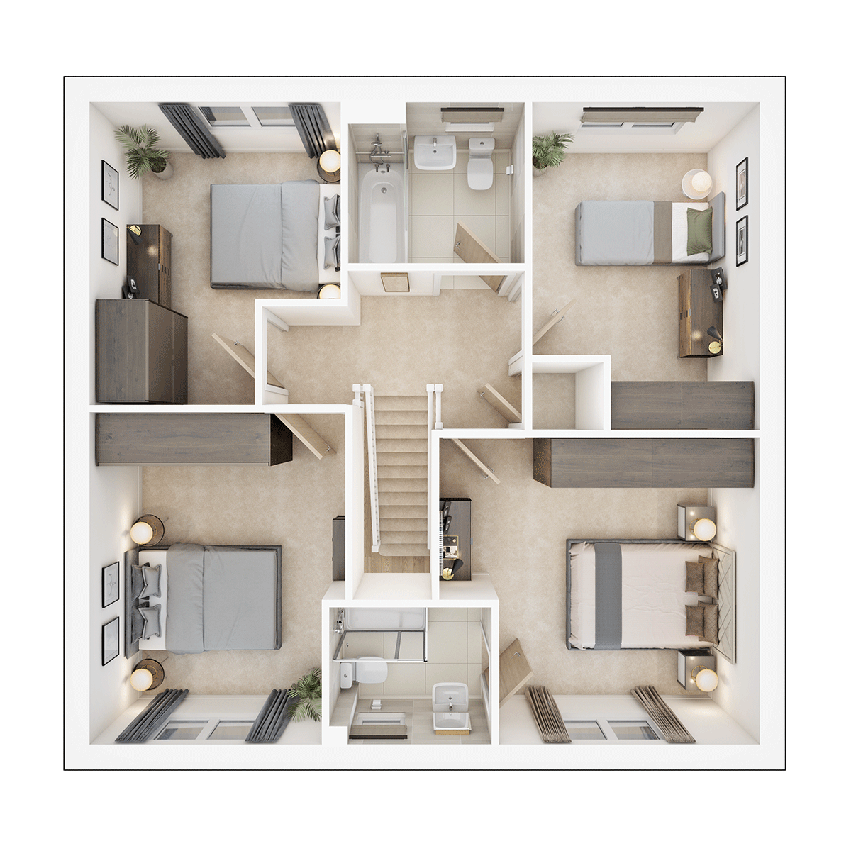 The Manford First Floor plan