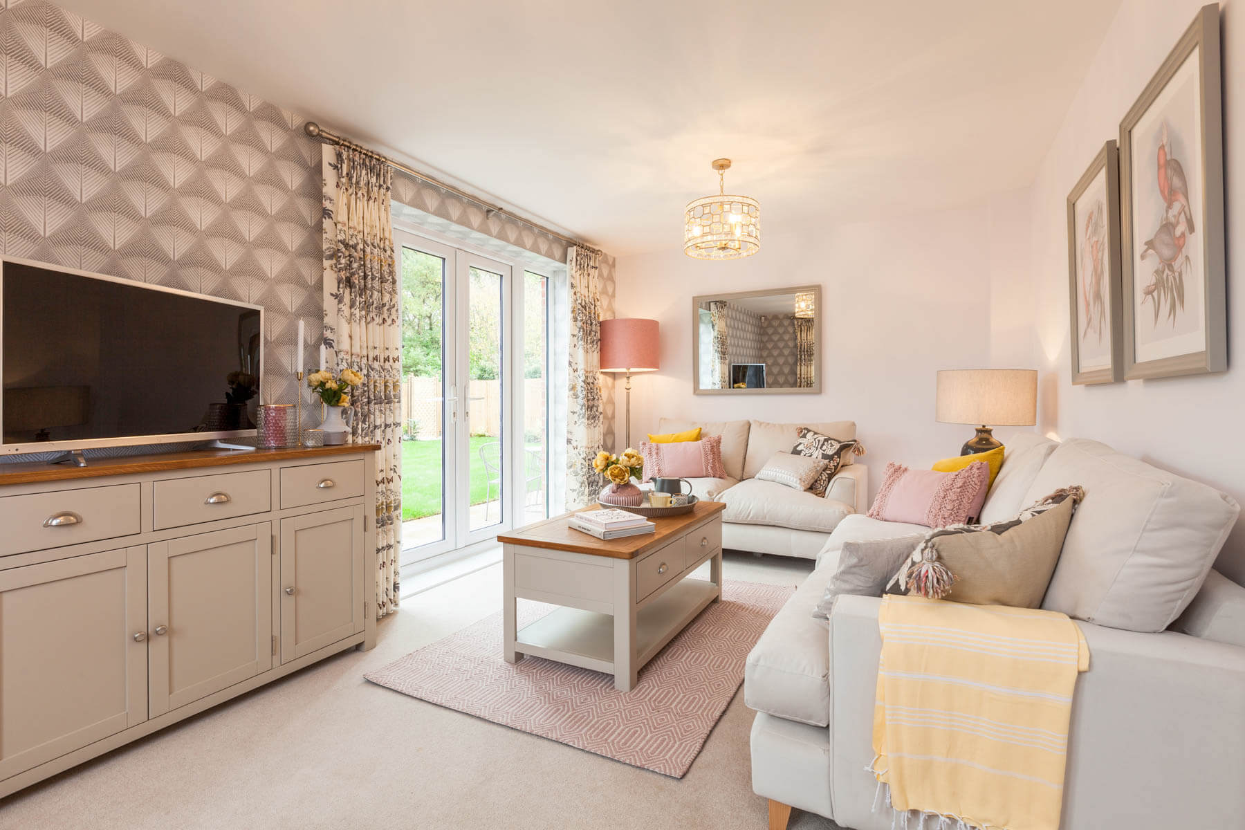 Featuring french doors keeps the lounge light and airy