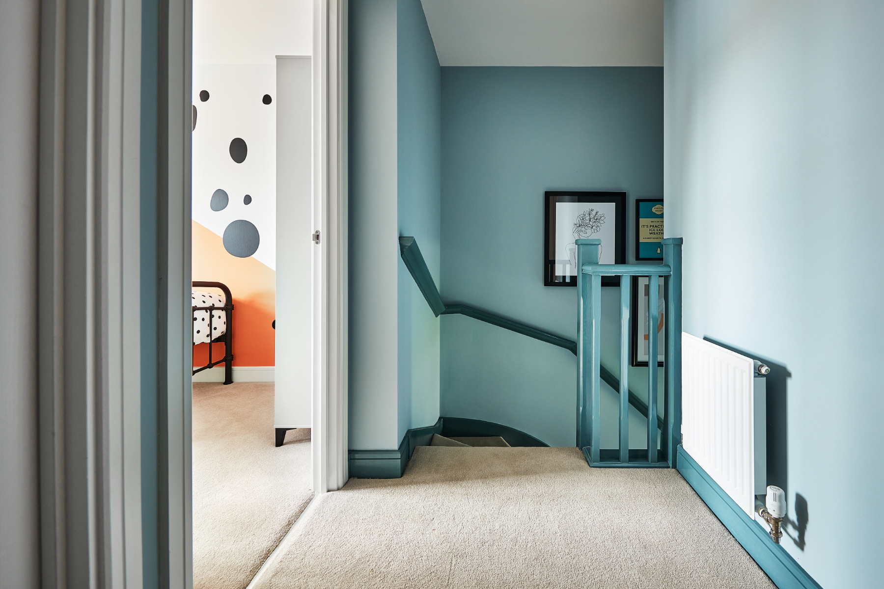 A light and bright landing welcomes you upstairs