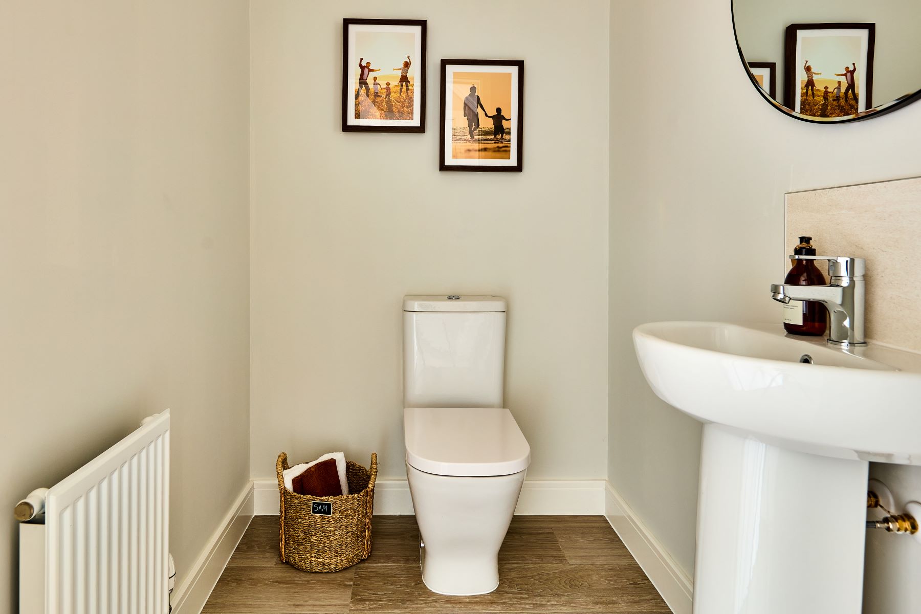 A handy guest cloakroom