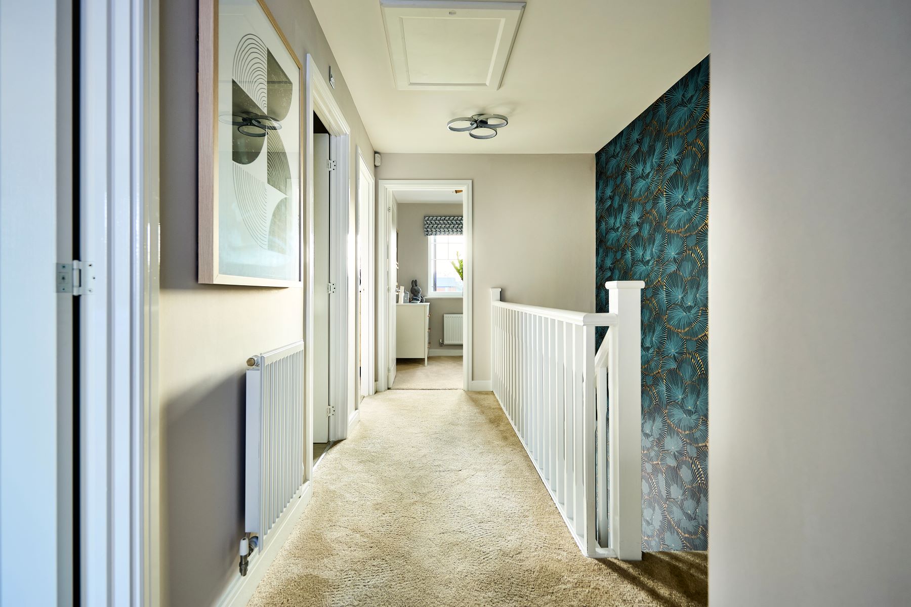 The Lydford home has a bright landing