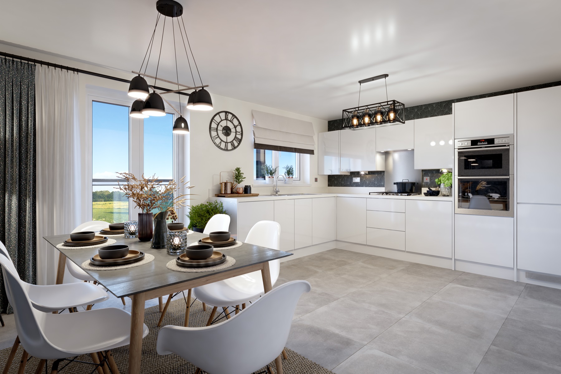 Large kitchen dining area of the Oakham