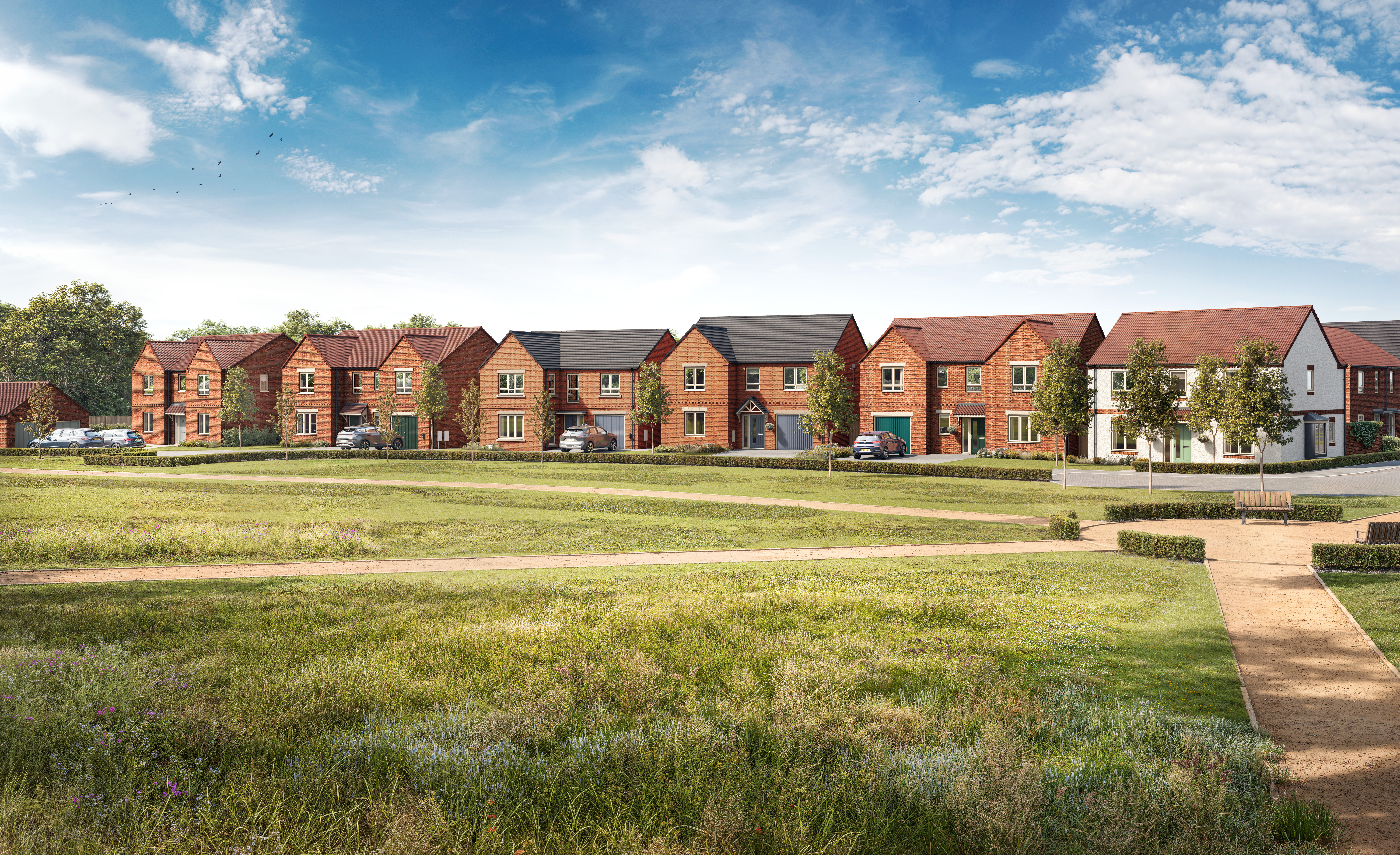 two house street scene