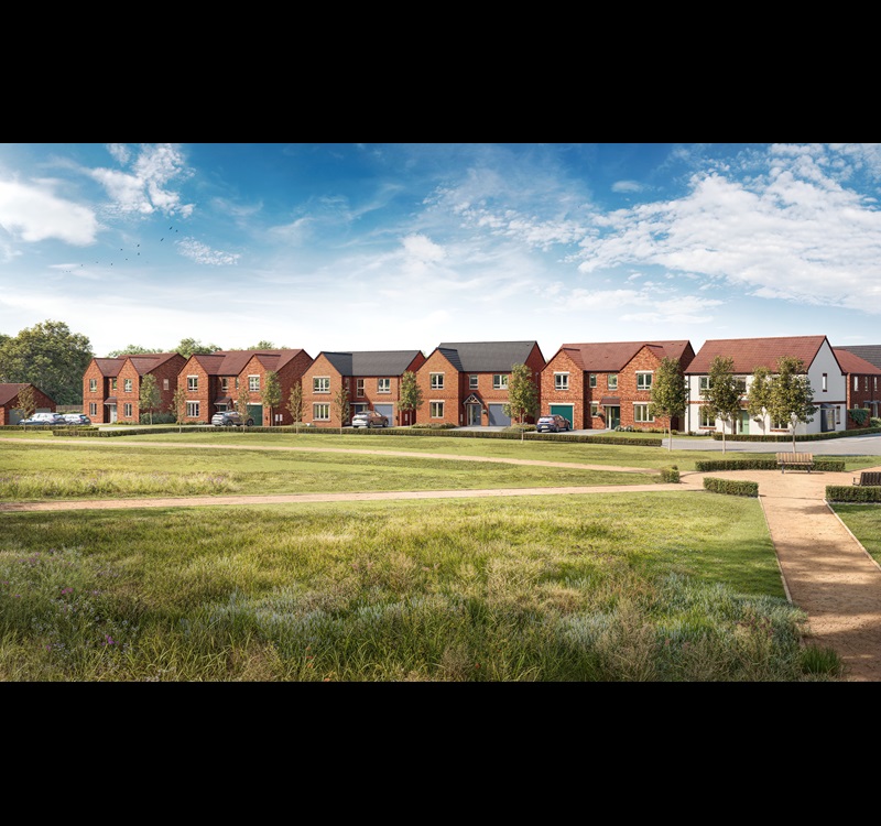 two house street scene