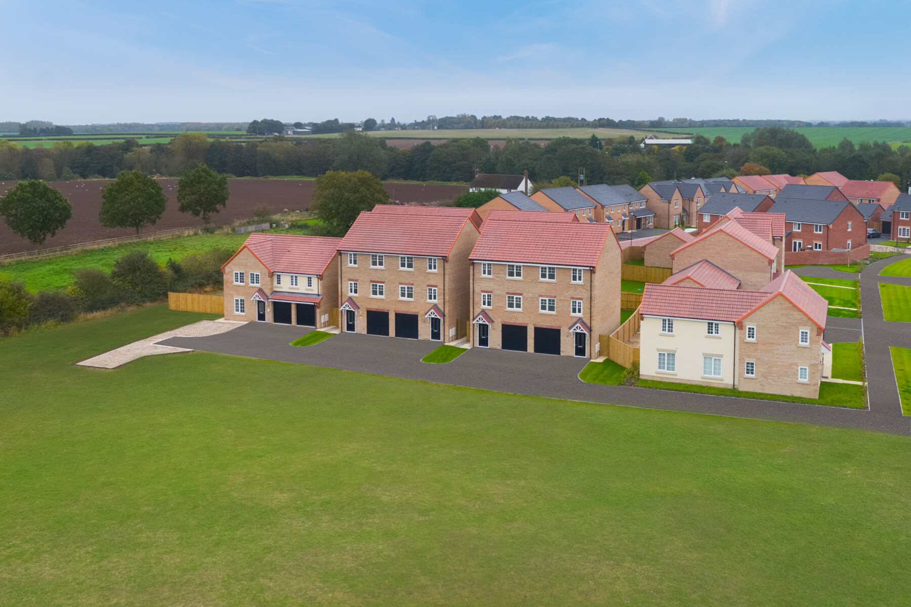 A birds eye view of the Trinity Fields development 