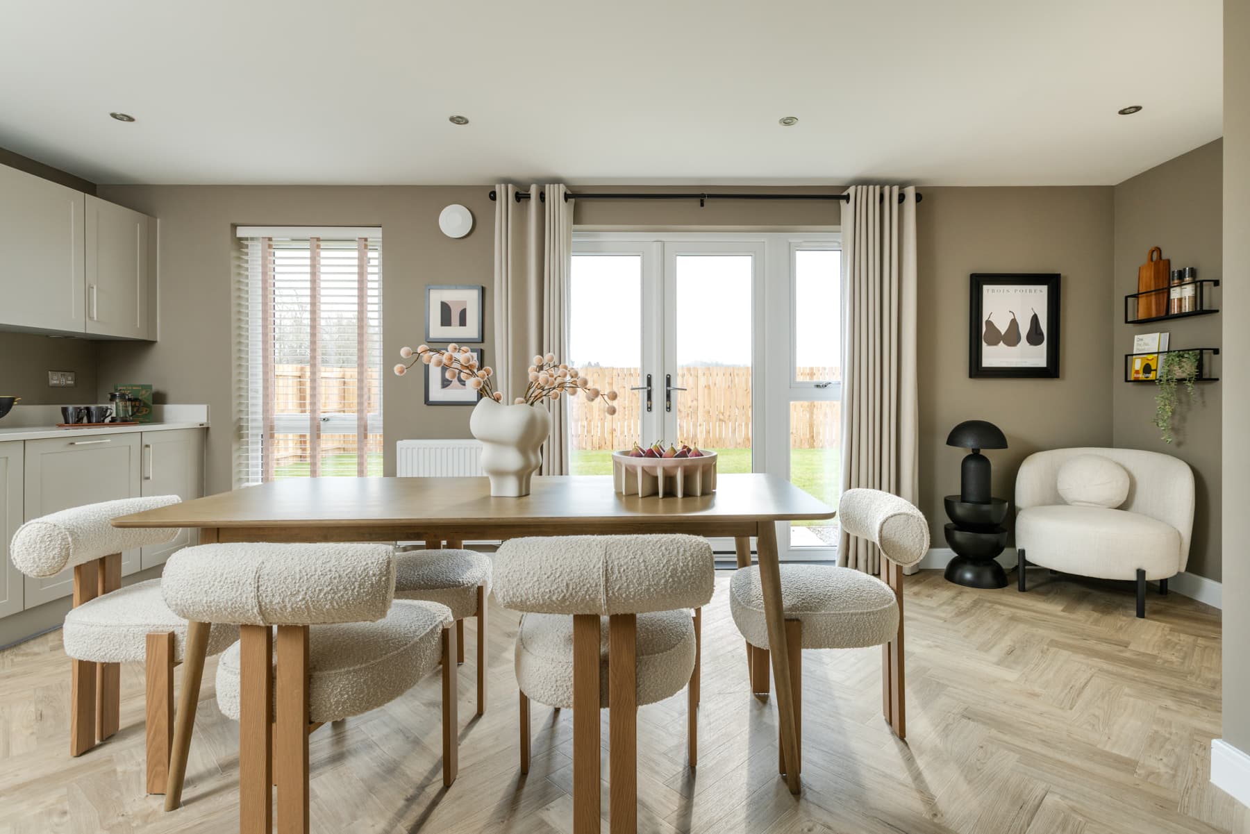 French doors lead to the rear garden