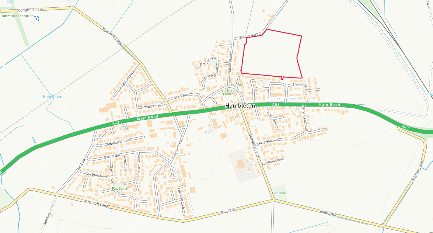 Location map of Scalm lane
