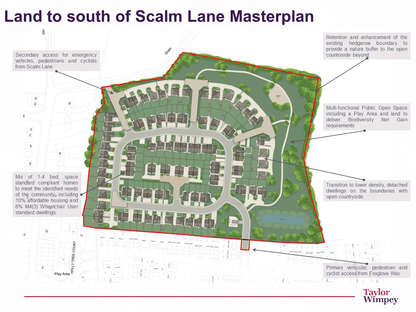 Masterplan of land south of scalm lane