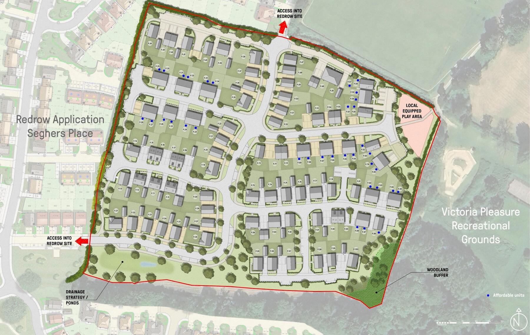 Taylor Wimpey Seghers Place Uckfield proposed site layout