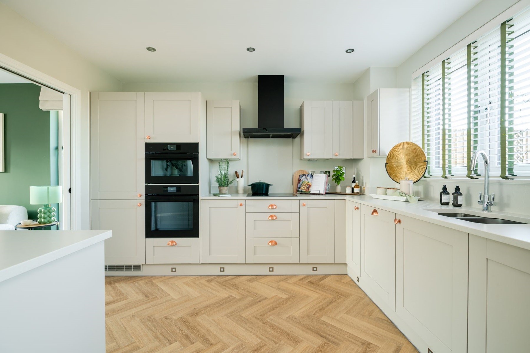 A modern kitchen, with plenty of natural light