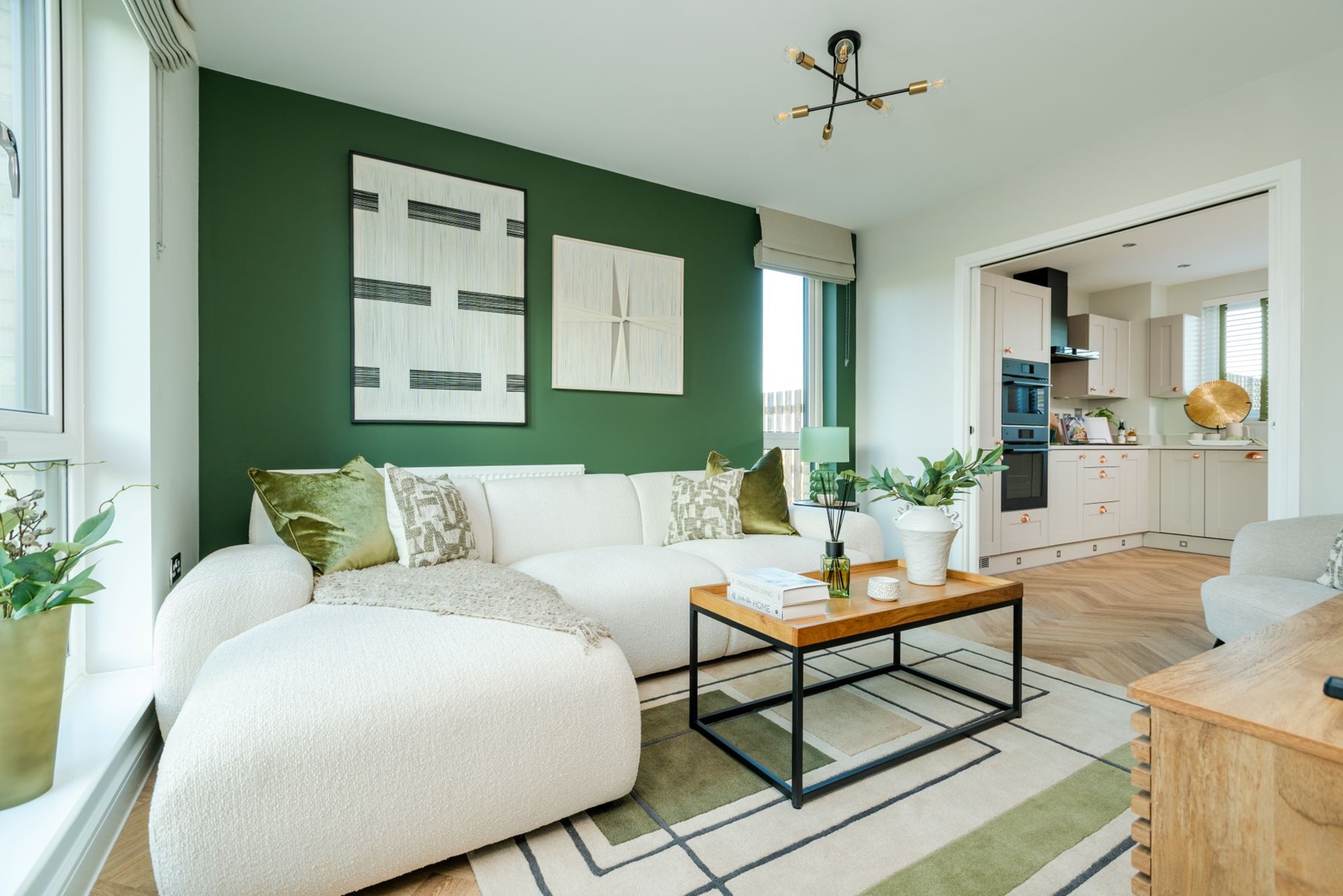 The living area offers plenty of natural light