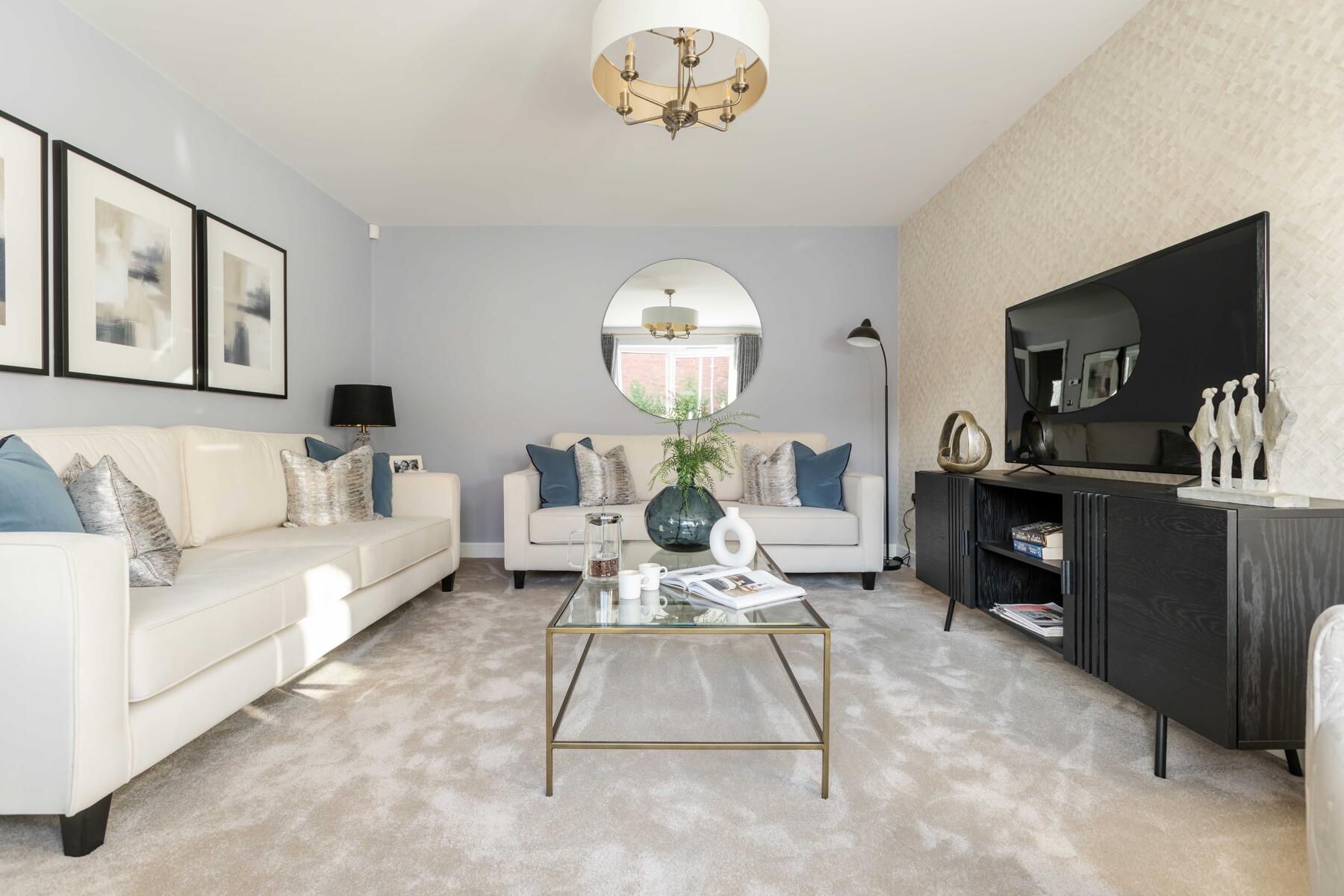 Sofas and coffee table in lounge