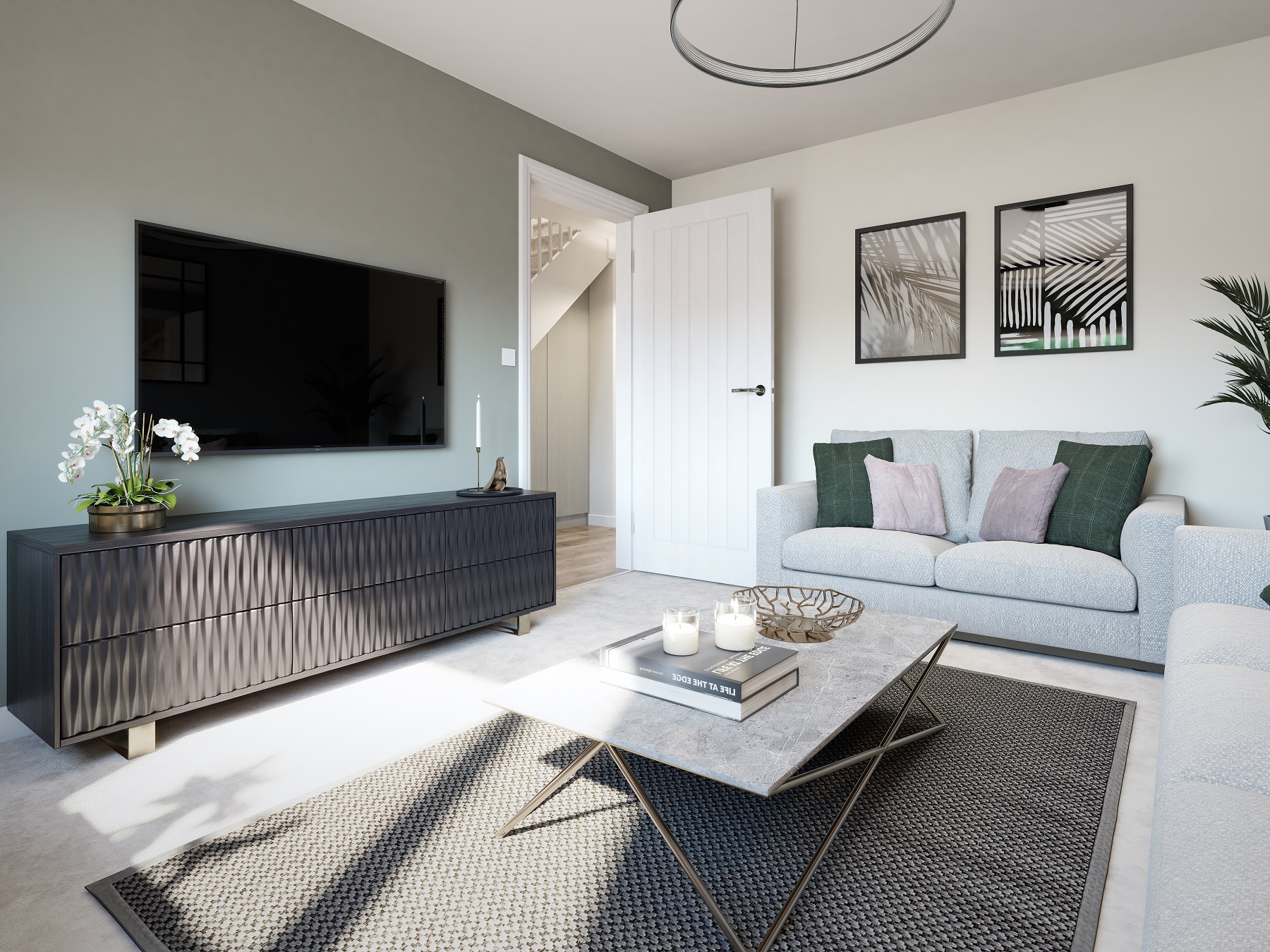 The living space is perfect for relaxing