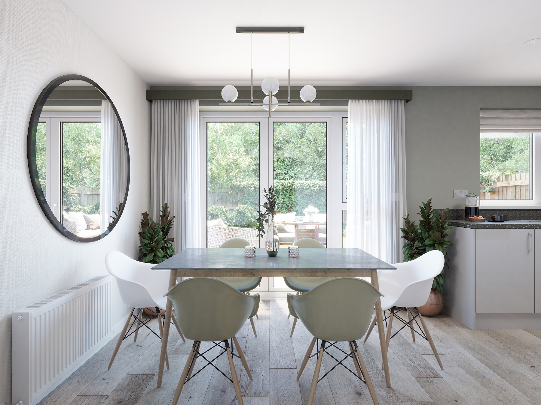 A spacious and modern open-plan kitchen/diner 