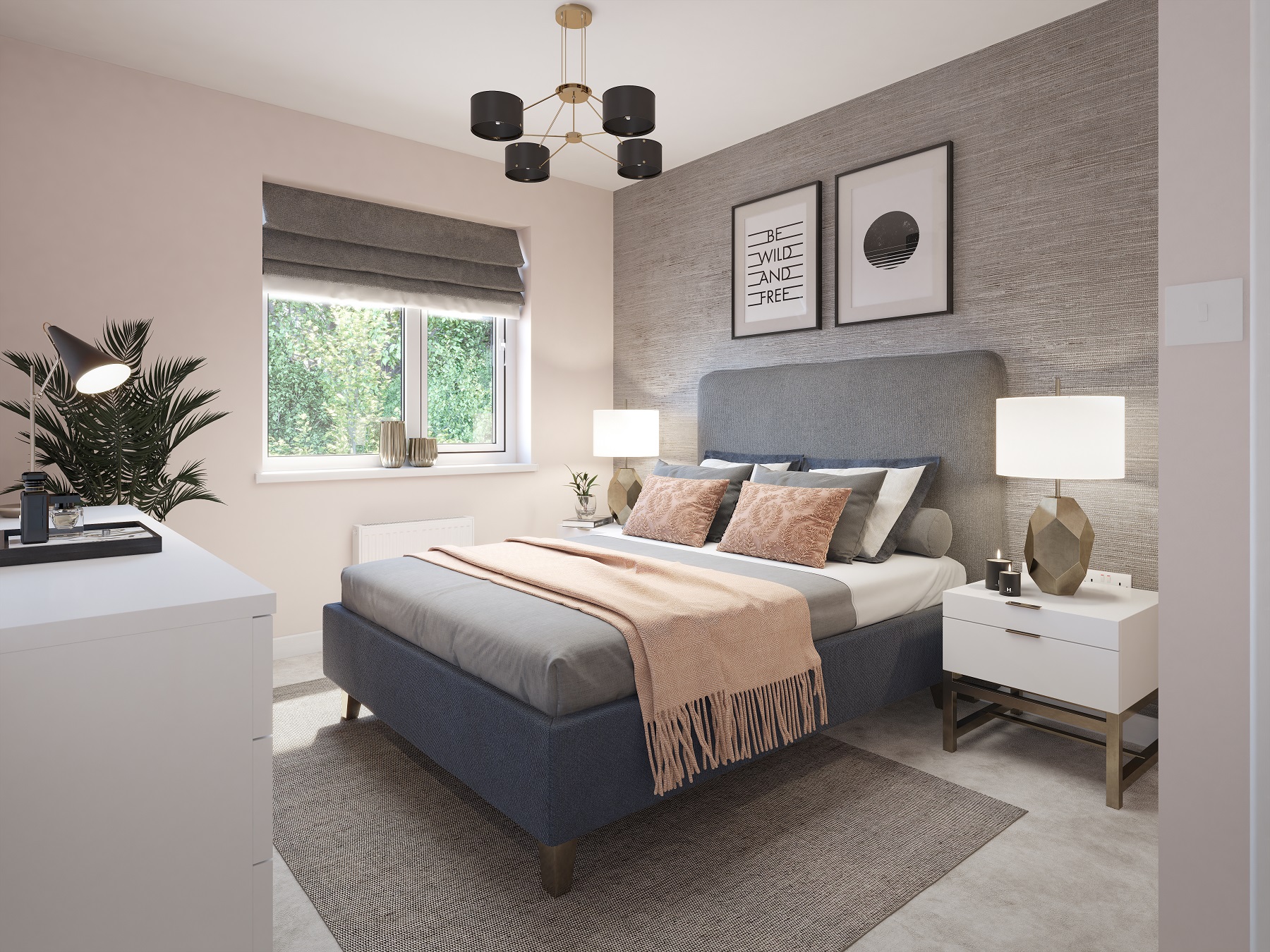 The main bedroom is a space to make your own