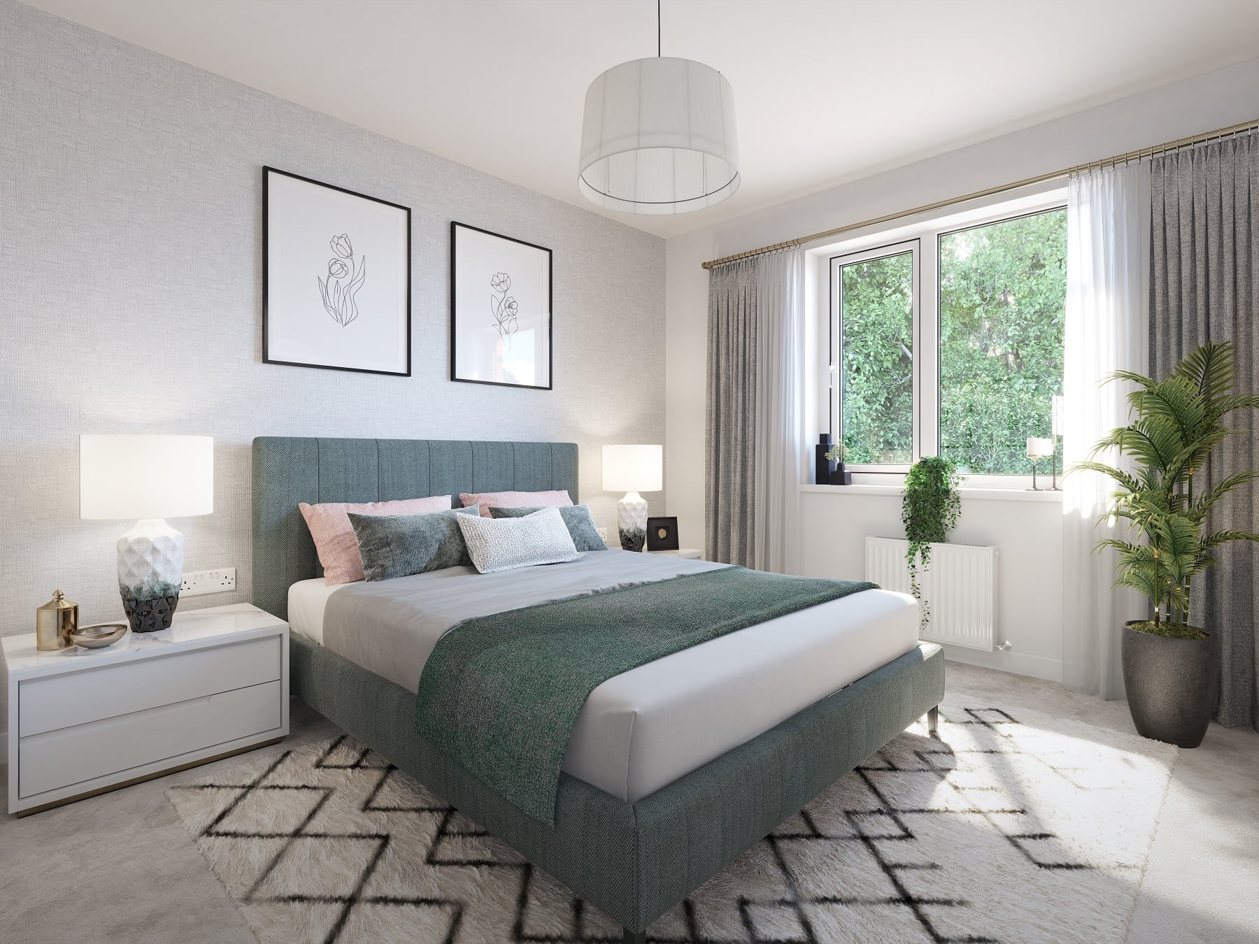 A second double bedroom is ideal for guests