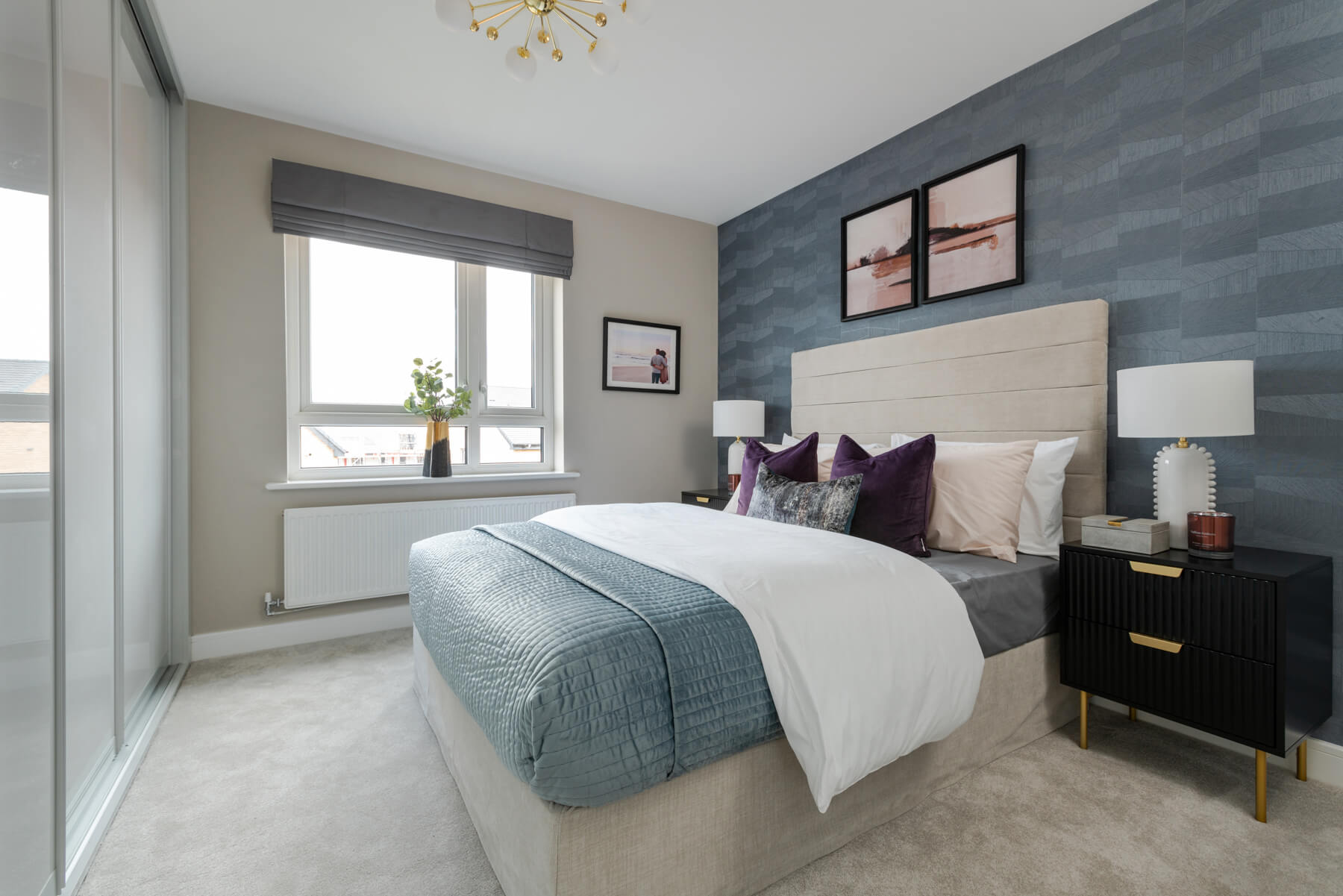 The main bedroom offers space to unwind and relax