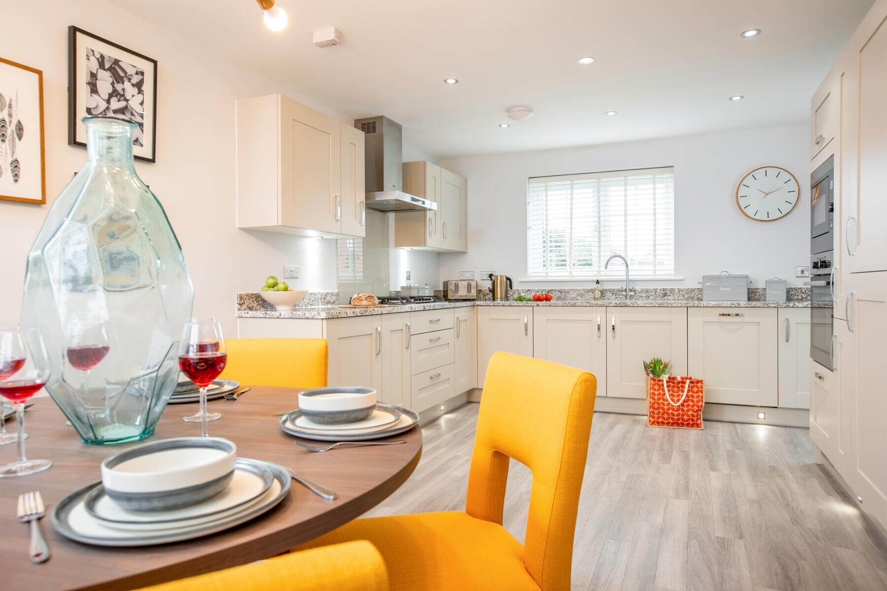 The open-plan design is ideal for family life
