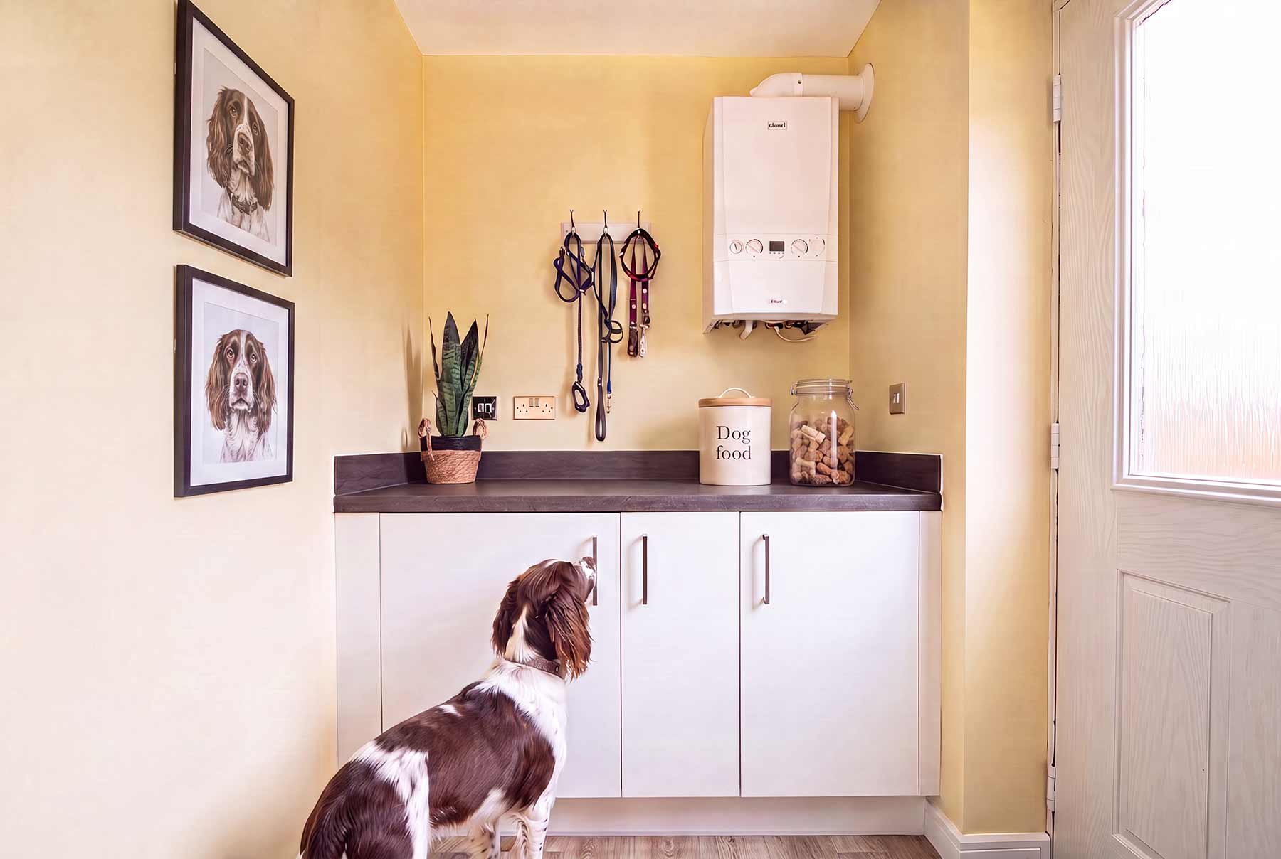 A handy utility room to keep muddy shoes and paws at bay